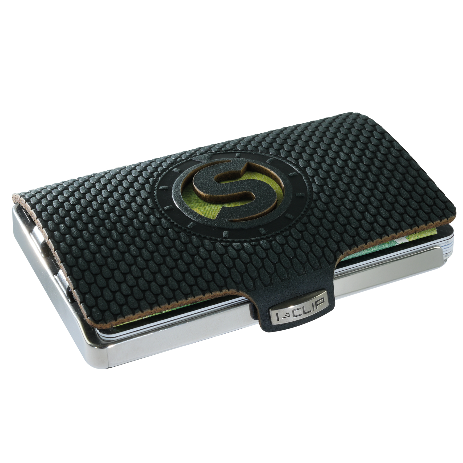 i-clip-steel-polished-initials-s-black-kartenetui image 1