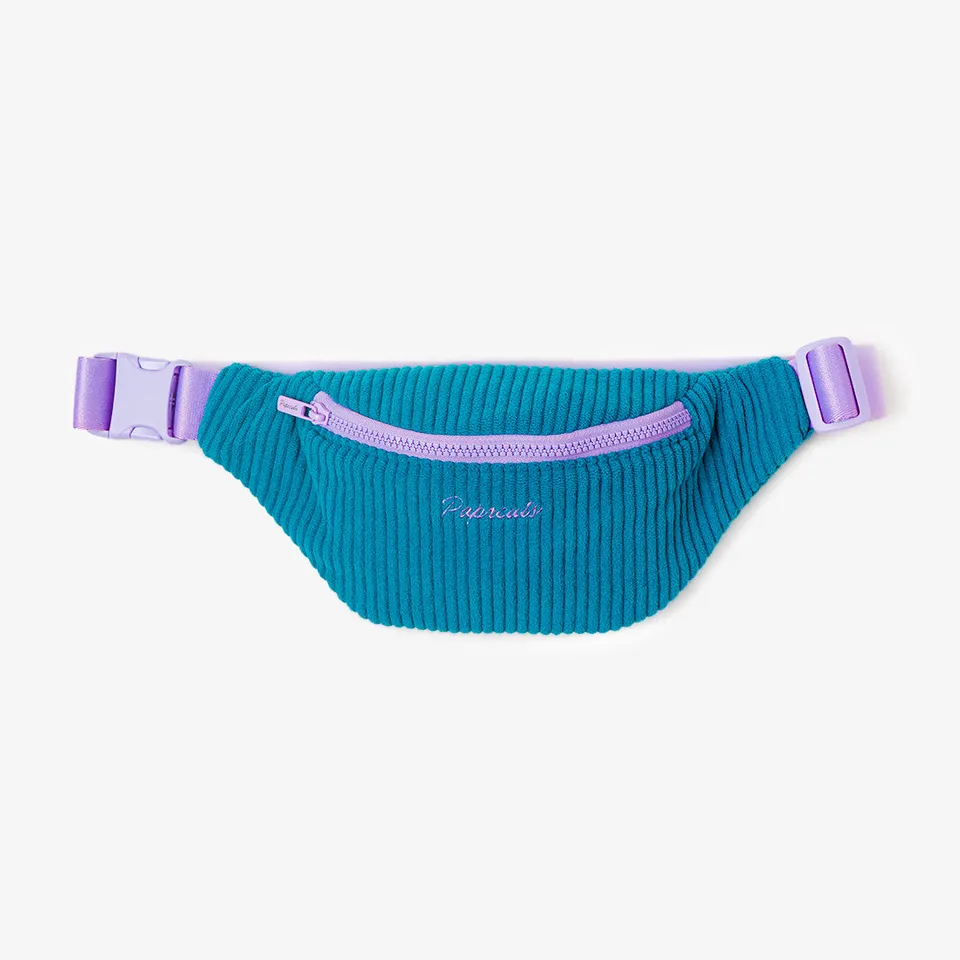 paprcuts-capri-bauchtasche-violet-petrol-aus-cord image 1
