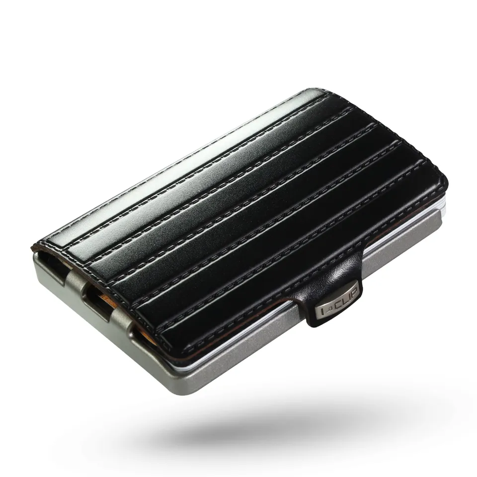 i-clip-original-kartenetui-silver-frequent-traveller-black image 1