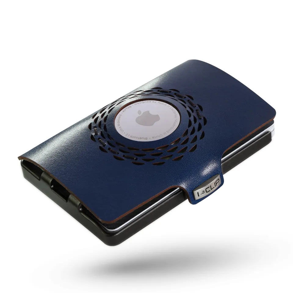 i-clip-original-black-f-r-apple-airtag-blue-kartenetui image 1