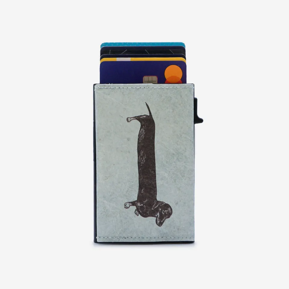 paprcuts-sausage-dog-rfid-alu-kartenetui-blau-dackel image 1