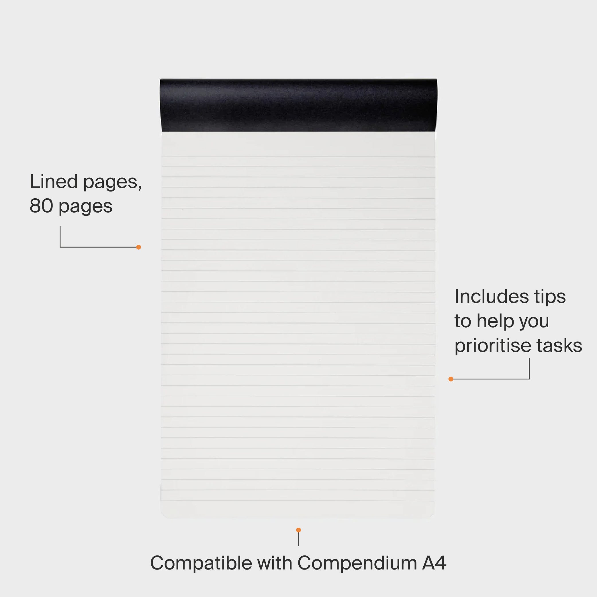orbitkey-notizblock-a4-3er-pack-liniert-80-blatt-recycling image 3