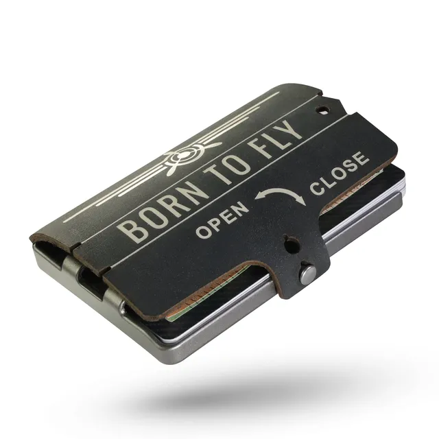 i-clip-original-silber-kartenetui-born-to-fly-black image 1