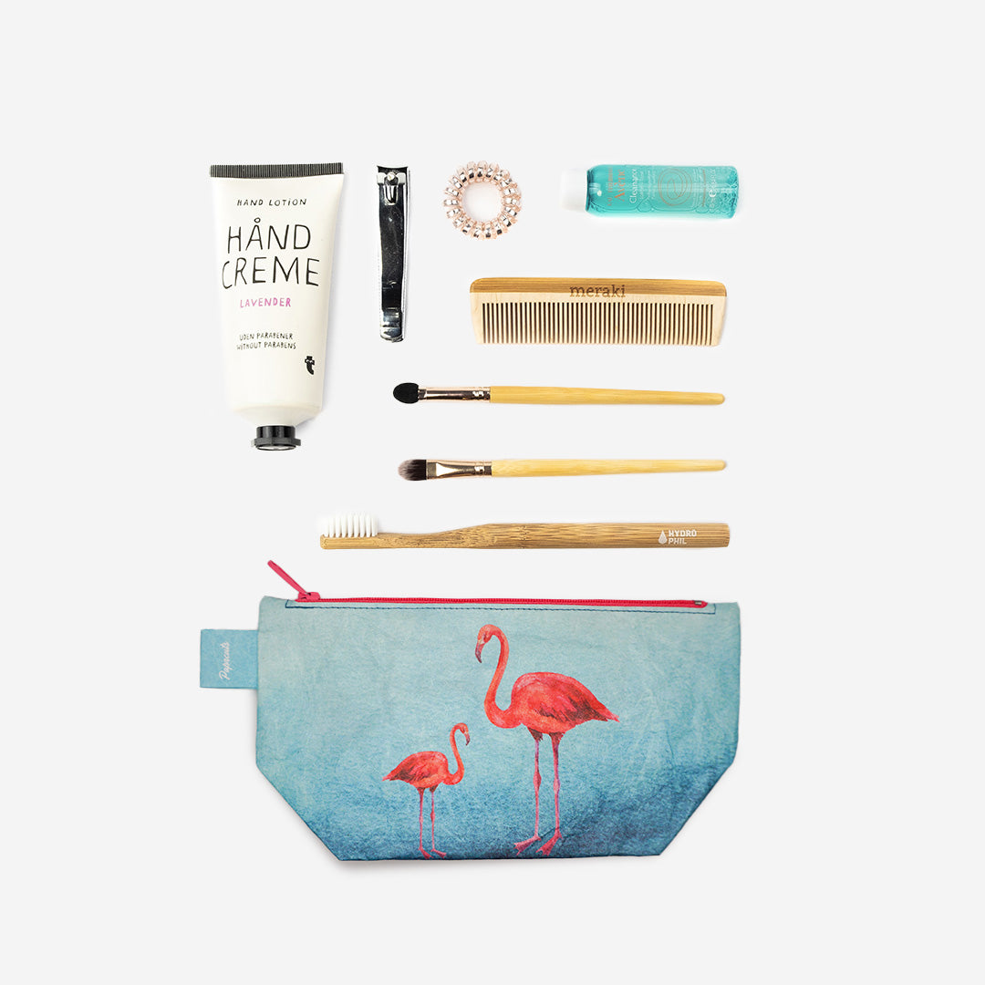 paprcuts-flamingo-kosmetiktasche-tyvek-blau-pink-flamingo-design image 3