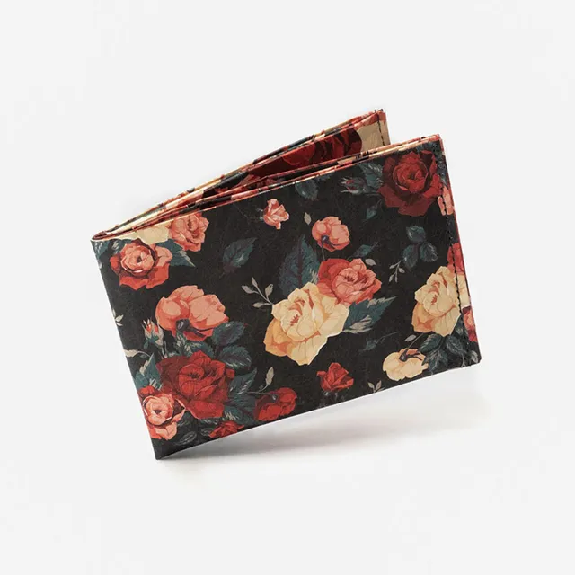 paprcuts-flowers-rfid-kartenetui-rfid-geldb-rse-blumen-schwarz-rot image 1