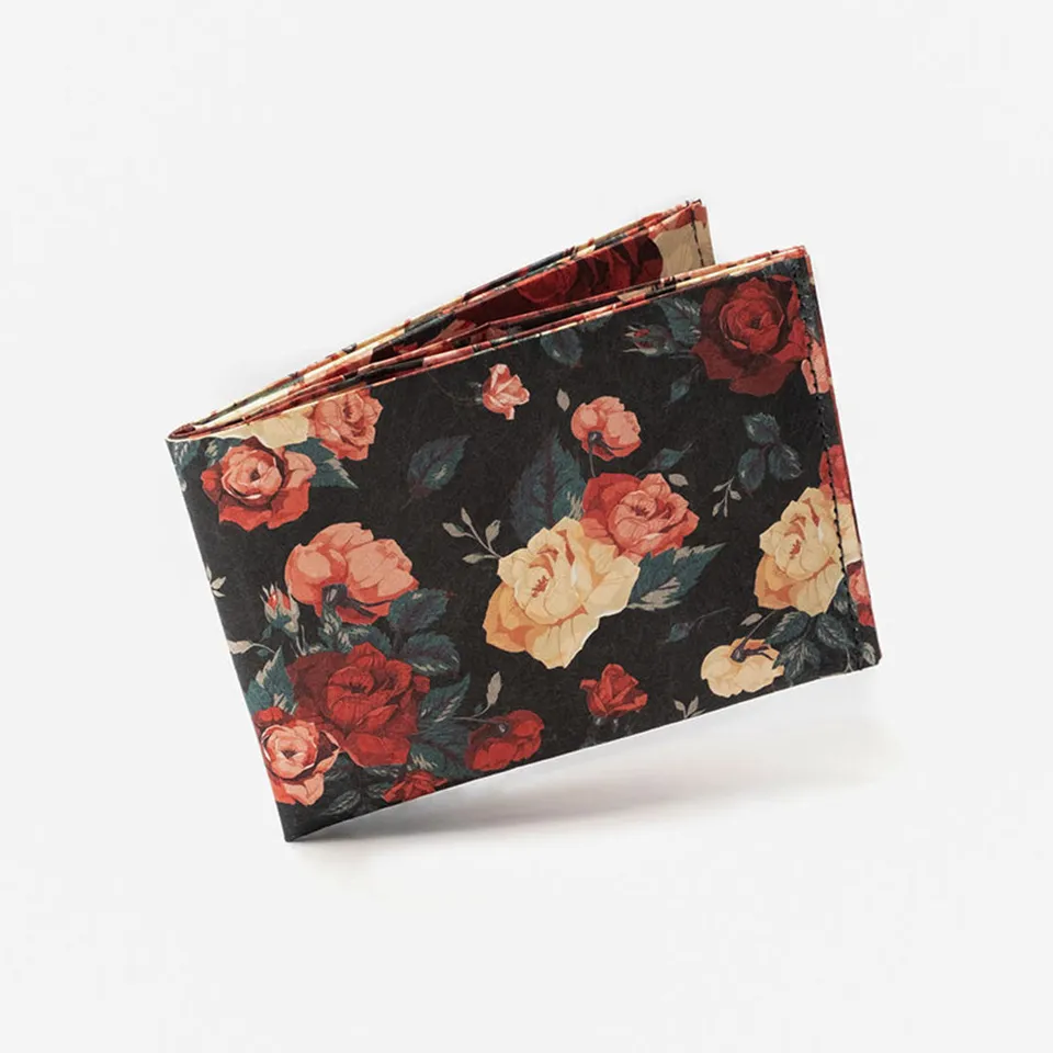 paprcuts-flowers-rfid-kartenetui-rfid-geldb-rse-blumen-schwarz-rot image 1