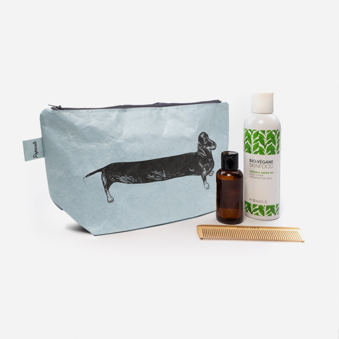 paprcuts-sausage-dog-kulturbeutel-dackel-tyvek-washbag-blau image 1