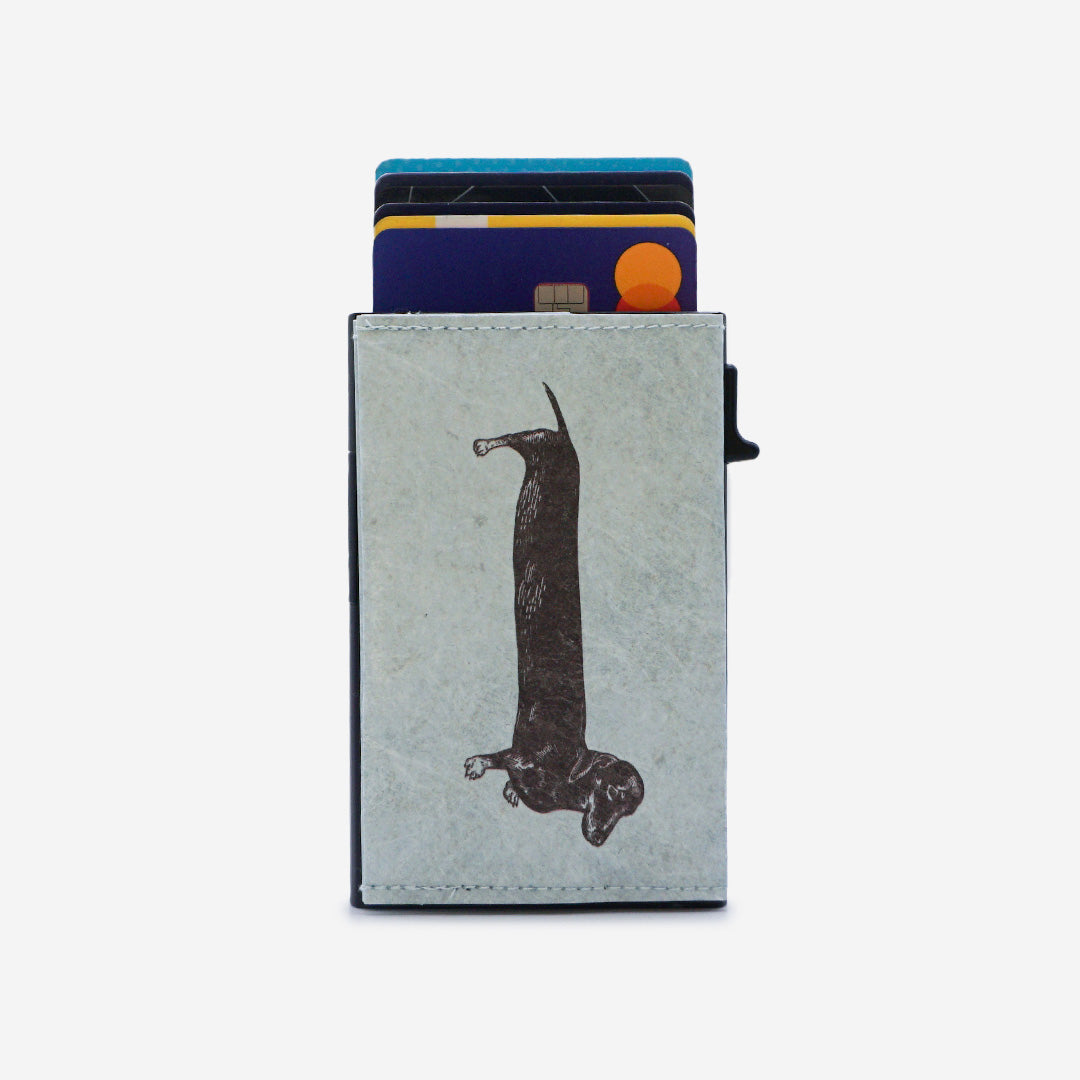 paprcuts-sausage-dog-rfid-alu-kartenetui-blau-dackel image 1