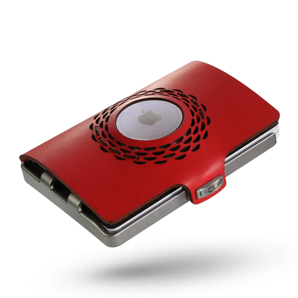 i-clip-original-silver-kartenetui-f-r-apple-airtag-red image 1