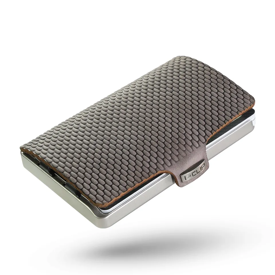 i-clip-steel-kartenetui-blasted-milanaise-urban-grey image 1