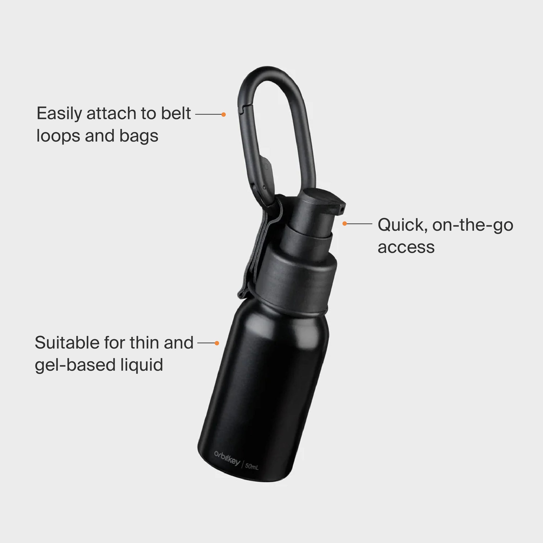 orbitkey-clip-on-flasche-50-ml-nachf-llbare-aluminiumflasche image 7