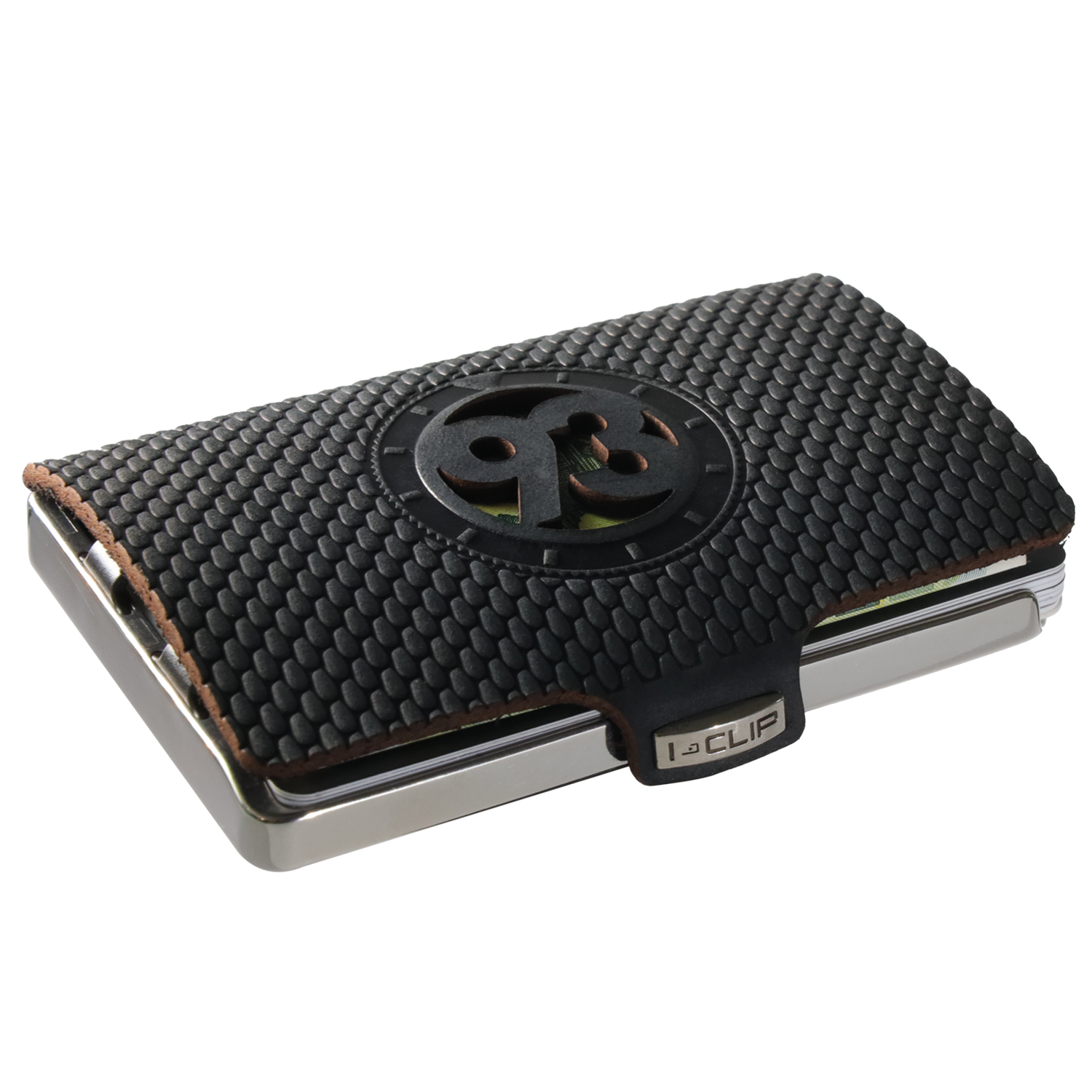 i-clip-steel-polished-timekeeper-1993-black-minimalist-wallet image 1