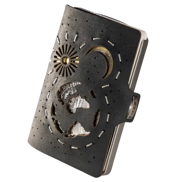 i-clip-original-silver-soft-touch-sun-moon-earth-black-kartenetui image 1