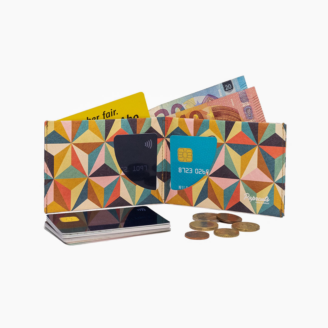 paprcuts-abstract-retro-rfid-wallet-buntes-kartenetui-orange-pink-gelb image 3