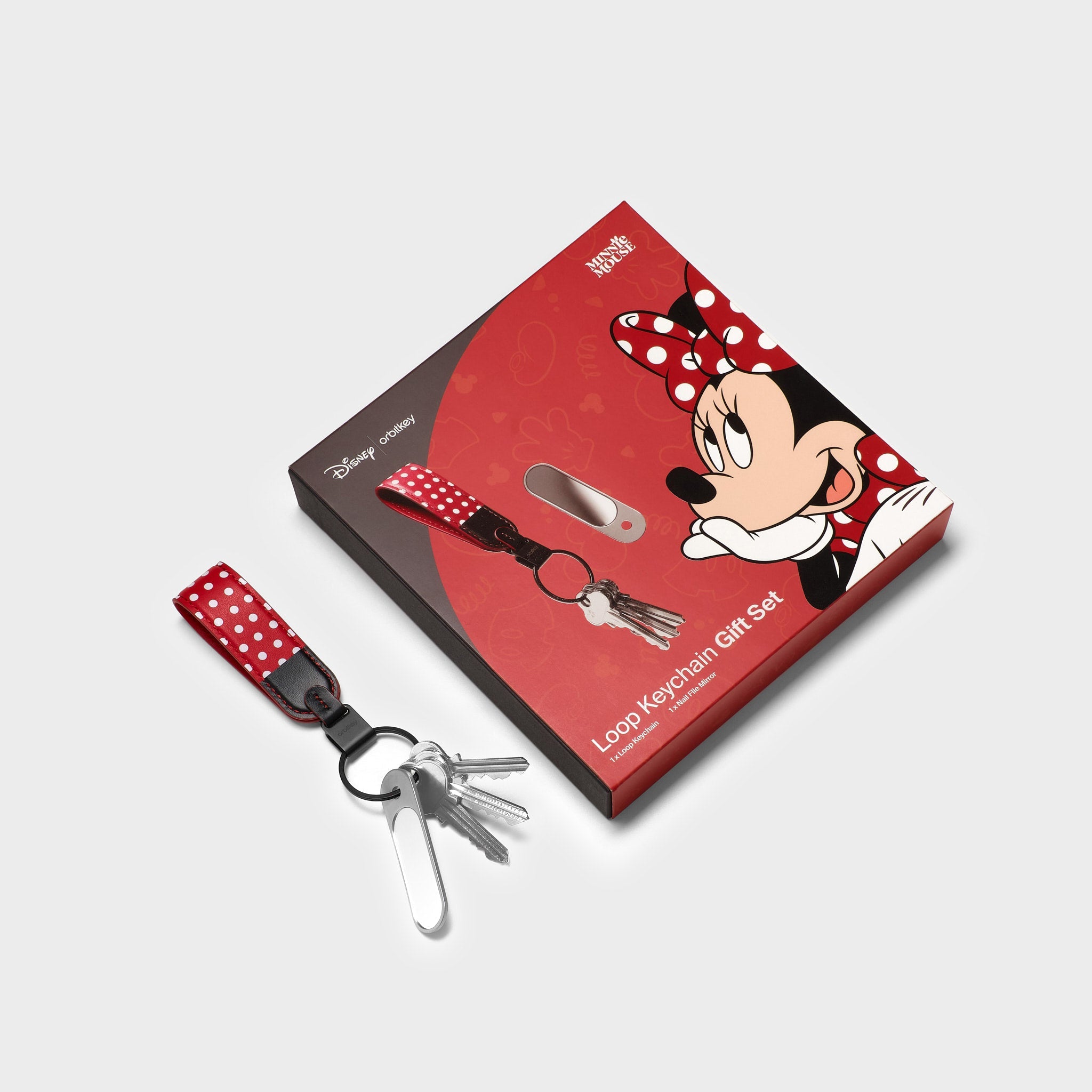 orbitkey-disney-minnie-mouse-loop-schl-sselanh-nger-nagelfeile-und-spiegel-set image 5