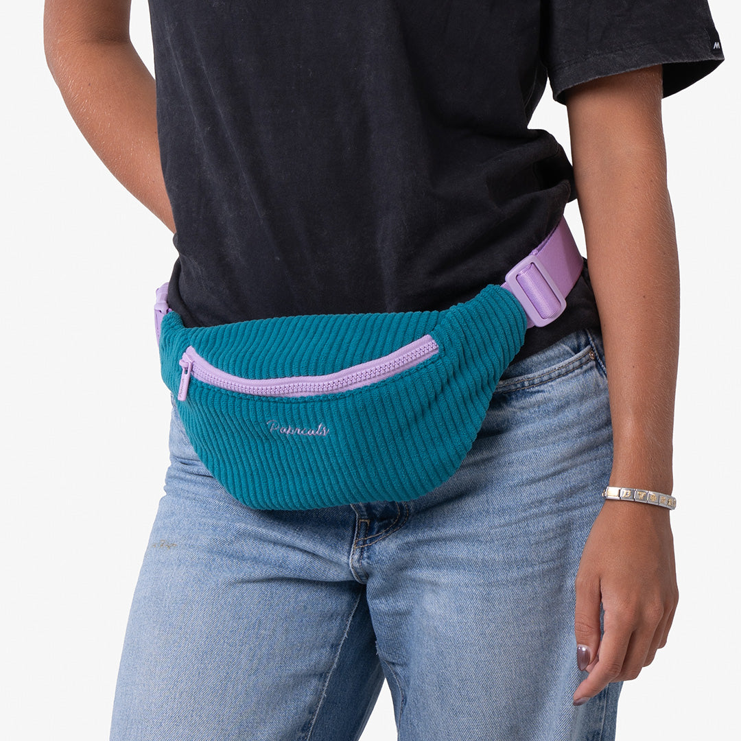 paprcuts-capri-bauchtasche-violet-petrol-aus-cord image 8