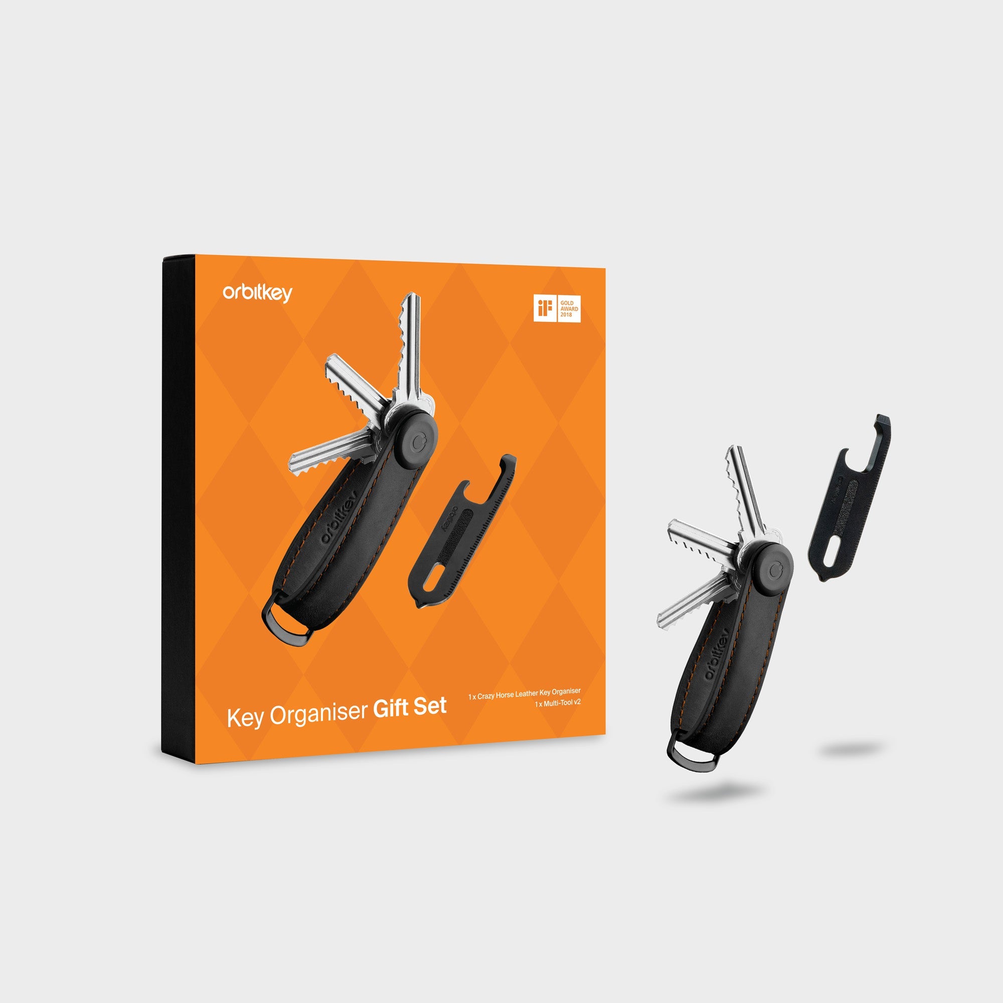 orbitkey-schl-ssel-organizer-crazy-horse-multi-tool-v2-set-9-in-1-geschenkbox image 1