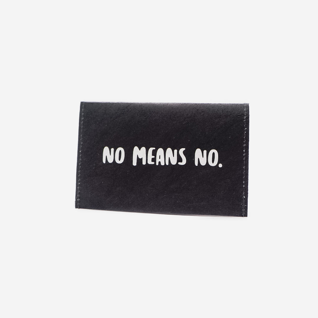 paprcuts-no-means-no-rfid-kartenhalter-schwarz-tyvek image 1