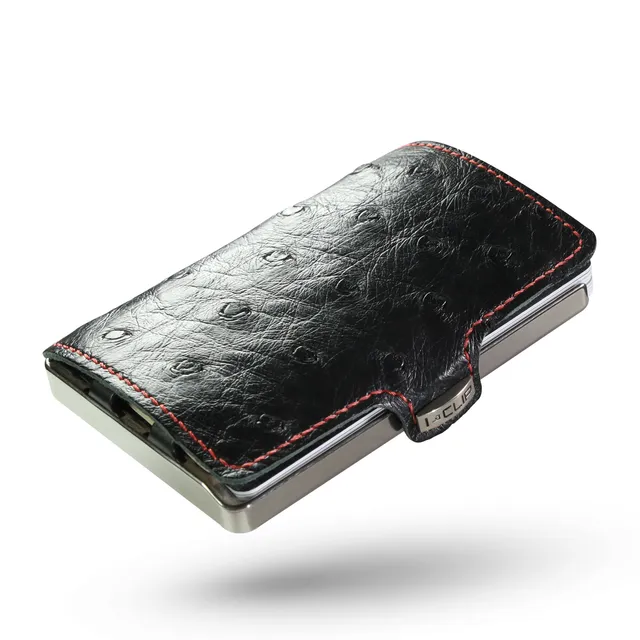 i-clip-titan-poliert-ostrich-c-black-red-kartenetui image 1