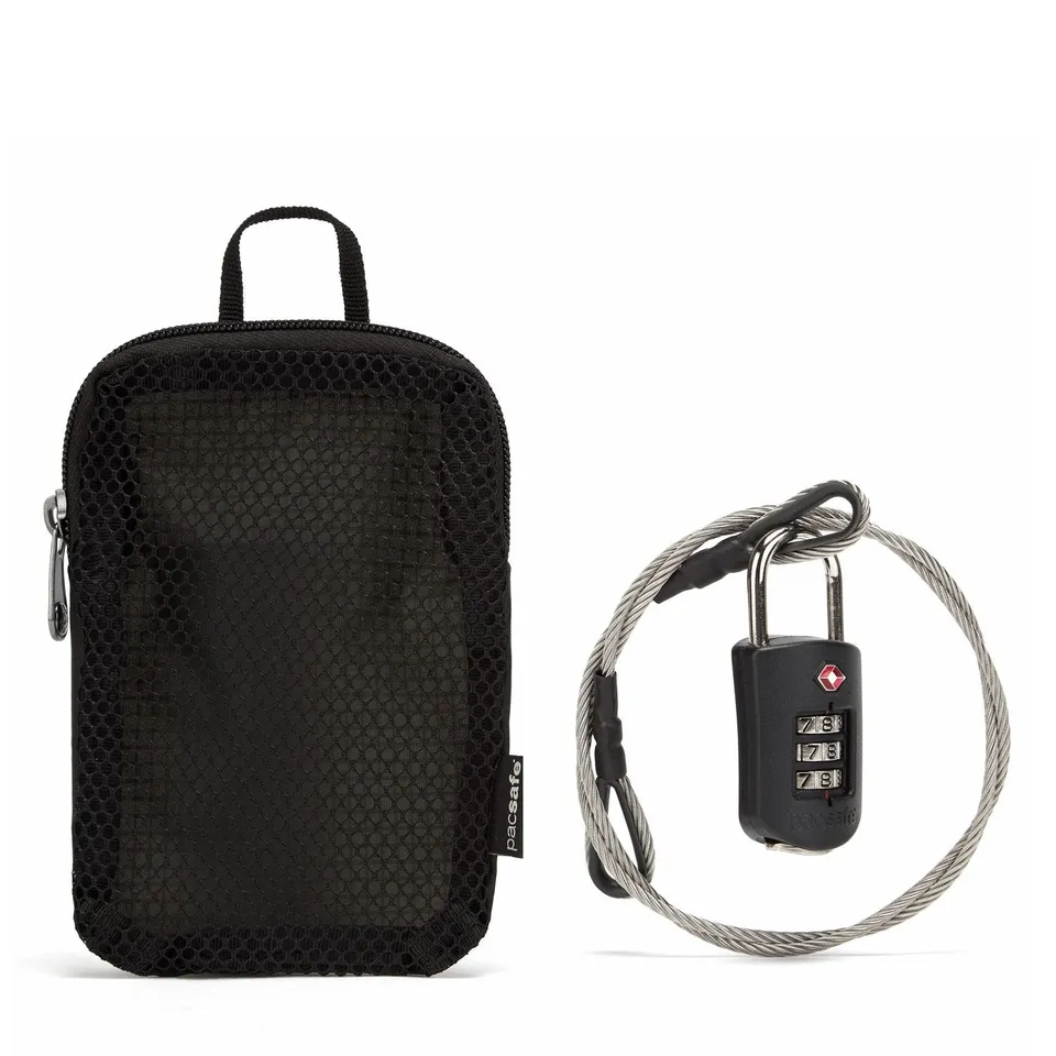 pacsafe-prosafe-1000-kombinationsschloss-mit-stahlkabel-schwarz image 1