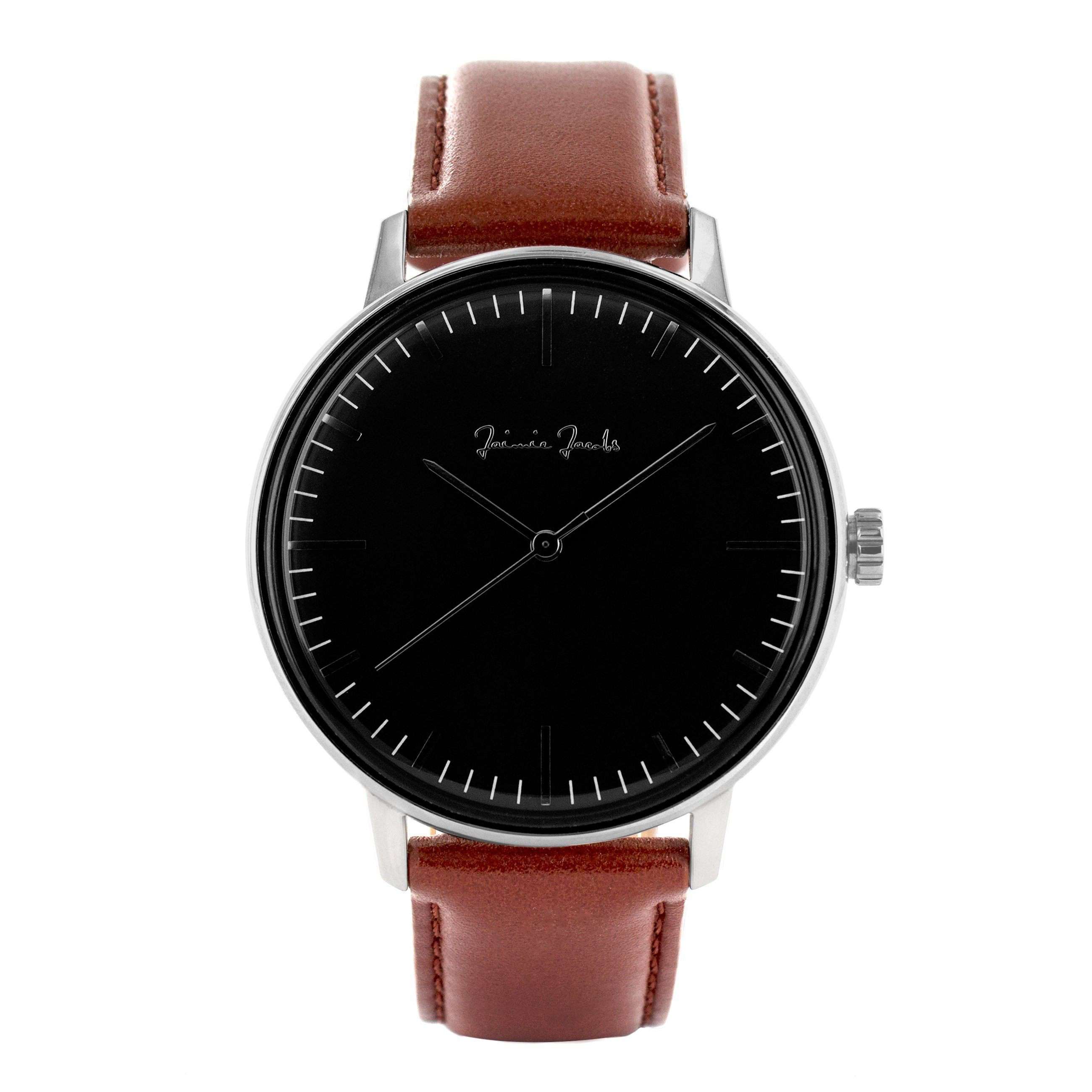 jaimie-jacobs-watch-schwabing-midnight-uhr-42mm-schwarz-mit-lederband-braun image 6