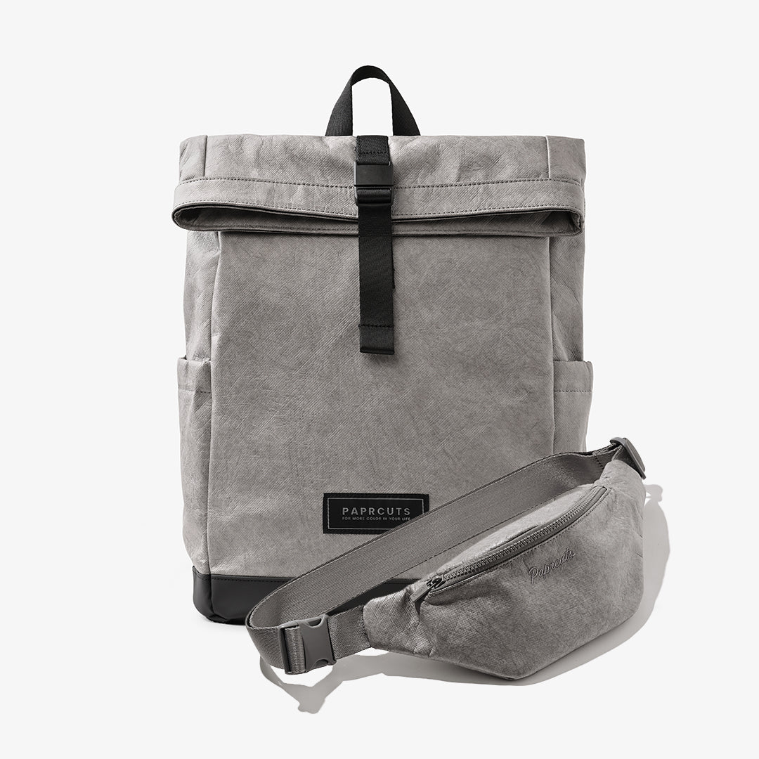 paprcuts-berlin-rucksack-just-grey-rucksack-bauchtasche-bundle image 1