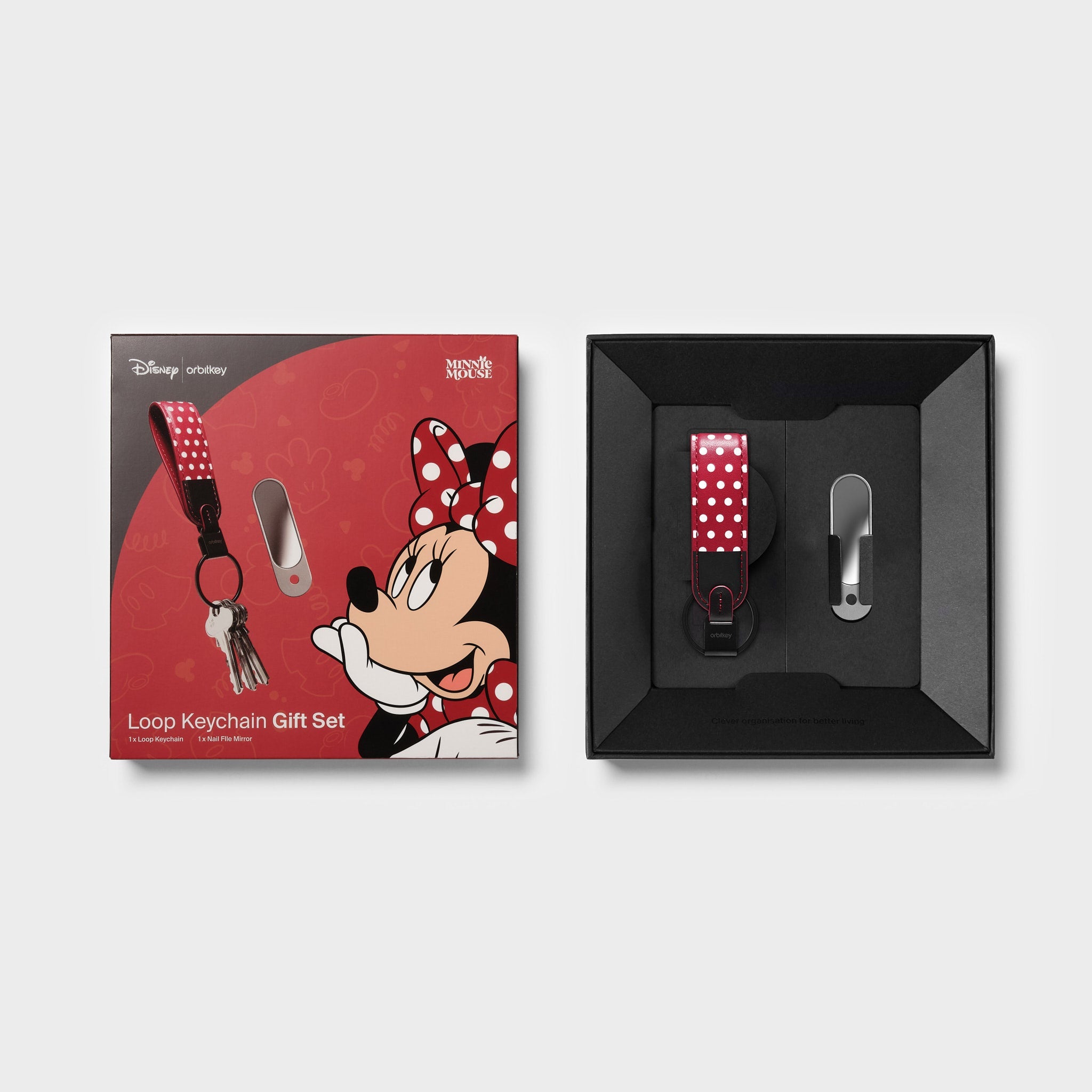 orbitkey-disney-minnie-mouse-loop-schl-sselanh-nger-nagelfeile-und-spiegel-set image 4