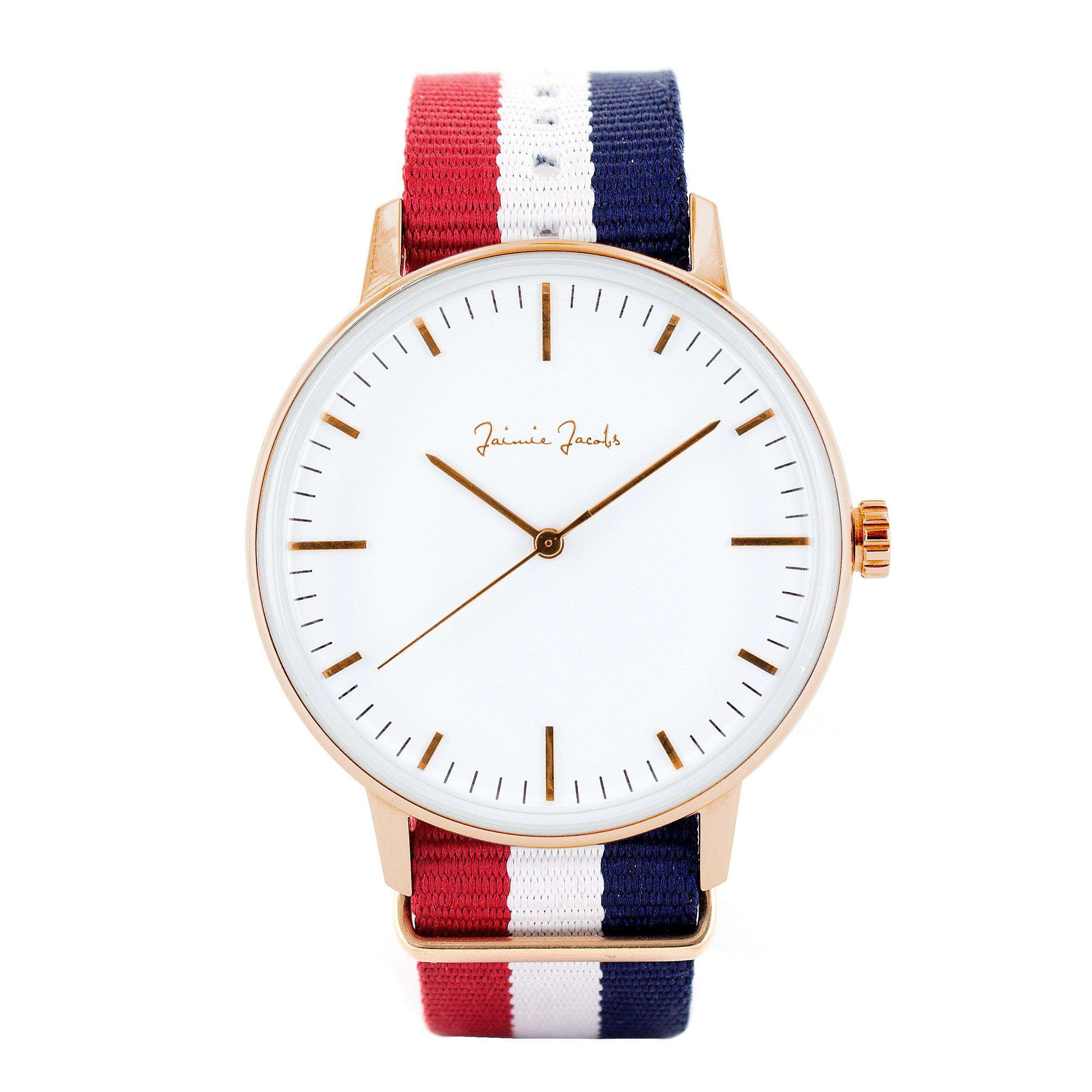 jaimie-jacobs-watch-maxvorstadt-sunrise-uhr-42mm-mit-nato-band-rot-wei-blau image 6
