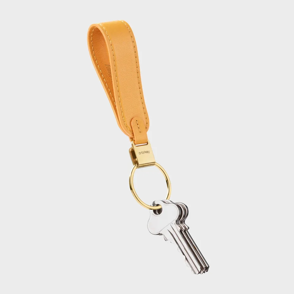orbitkey-loop-schl-sselanh-nger-orange-leder-mit-schnellverschluss image 1