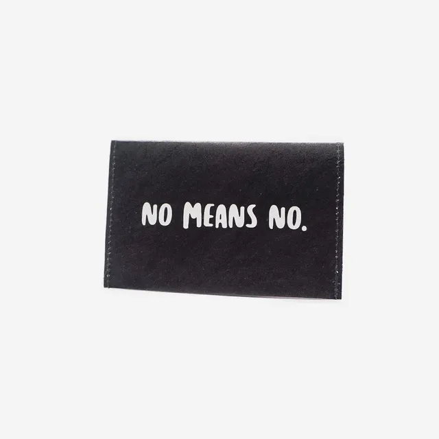 paprcuts-no-means-no-rfid-kartenhalter-schwarz-tyvek image 1