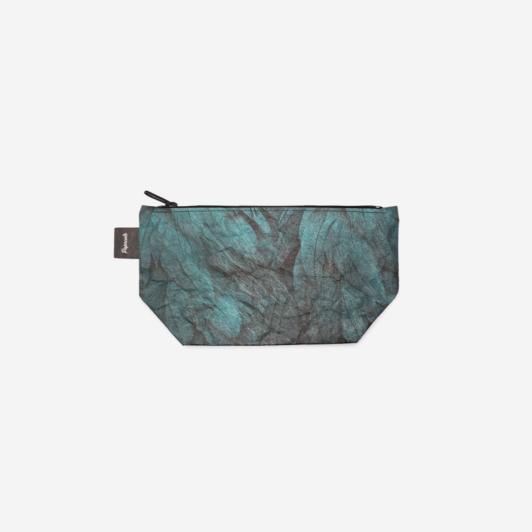 paprcuts-ara-kosmetiktasche-tyvek-kosmetikbeutel-gr-n-marmor-feder image 6