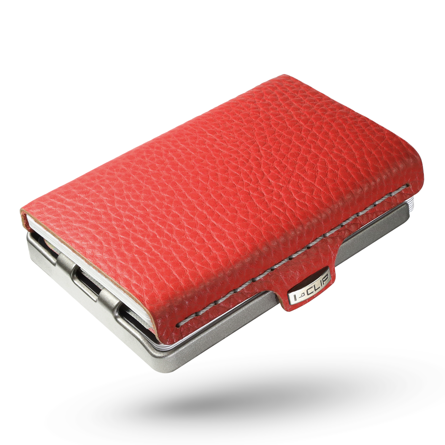 i-clip-max-original-kartenetui-silver-pure-red image 1