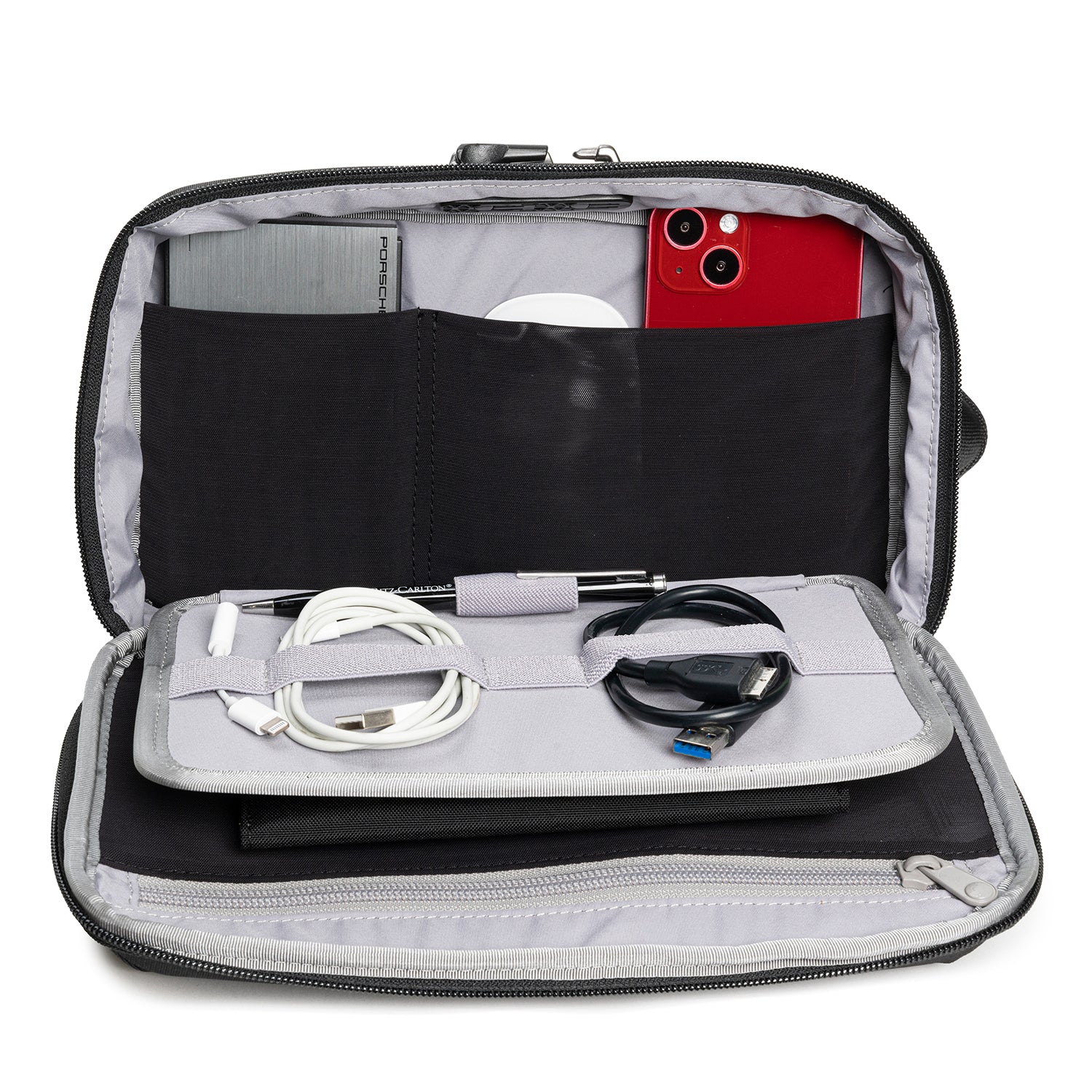 pacsafe-rfidsafe-rfid-blocking-gadget-pouch-tech-organizer-aus-7-pet-flaschen image 2