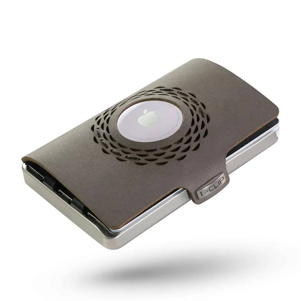 i-clip-steel-blasted-f-r-apple-airtag-urban-grey-kartenetui image 1