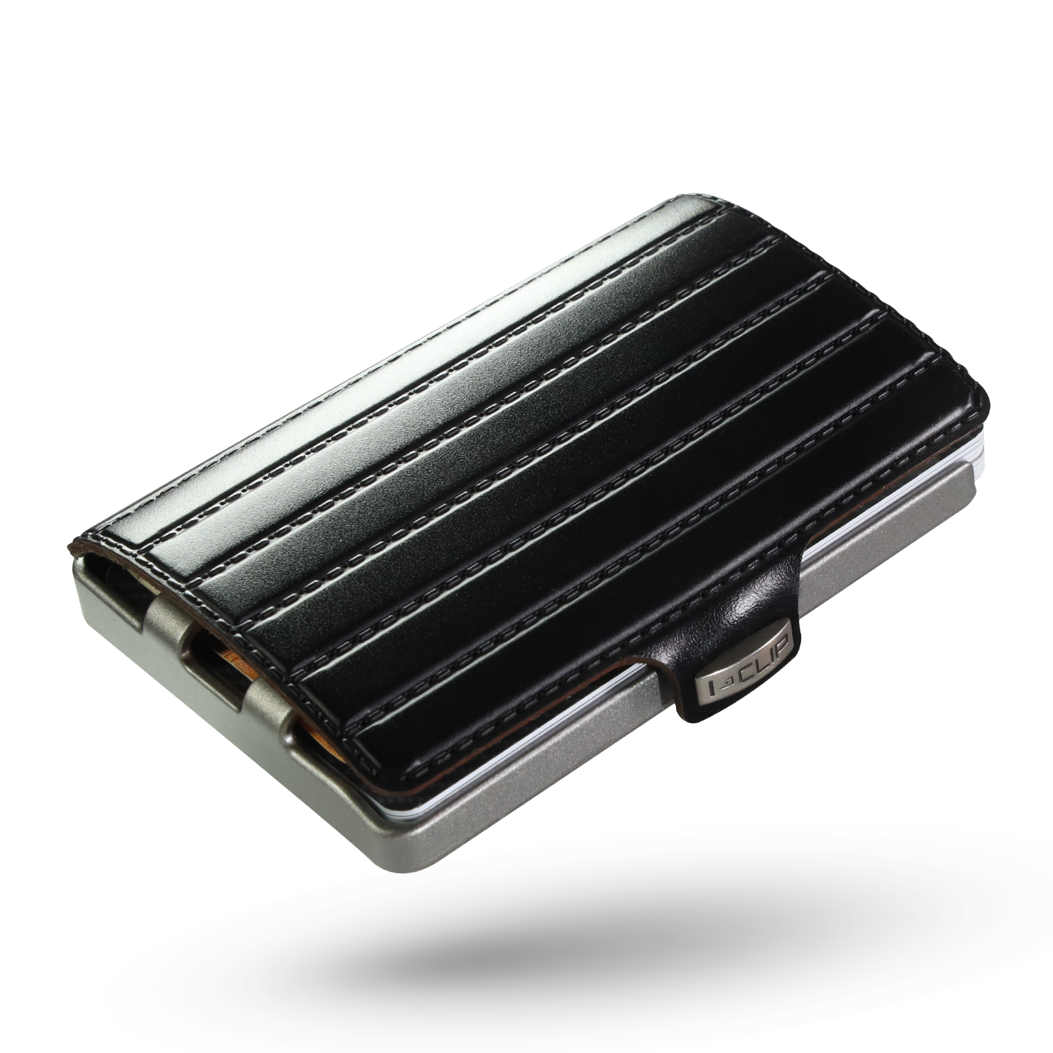 i-clip-original-kartenetui-silver-frequent-traveller-black image 1
