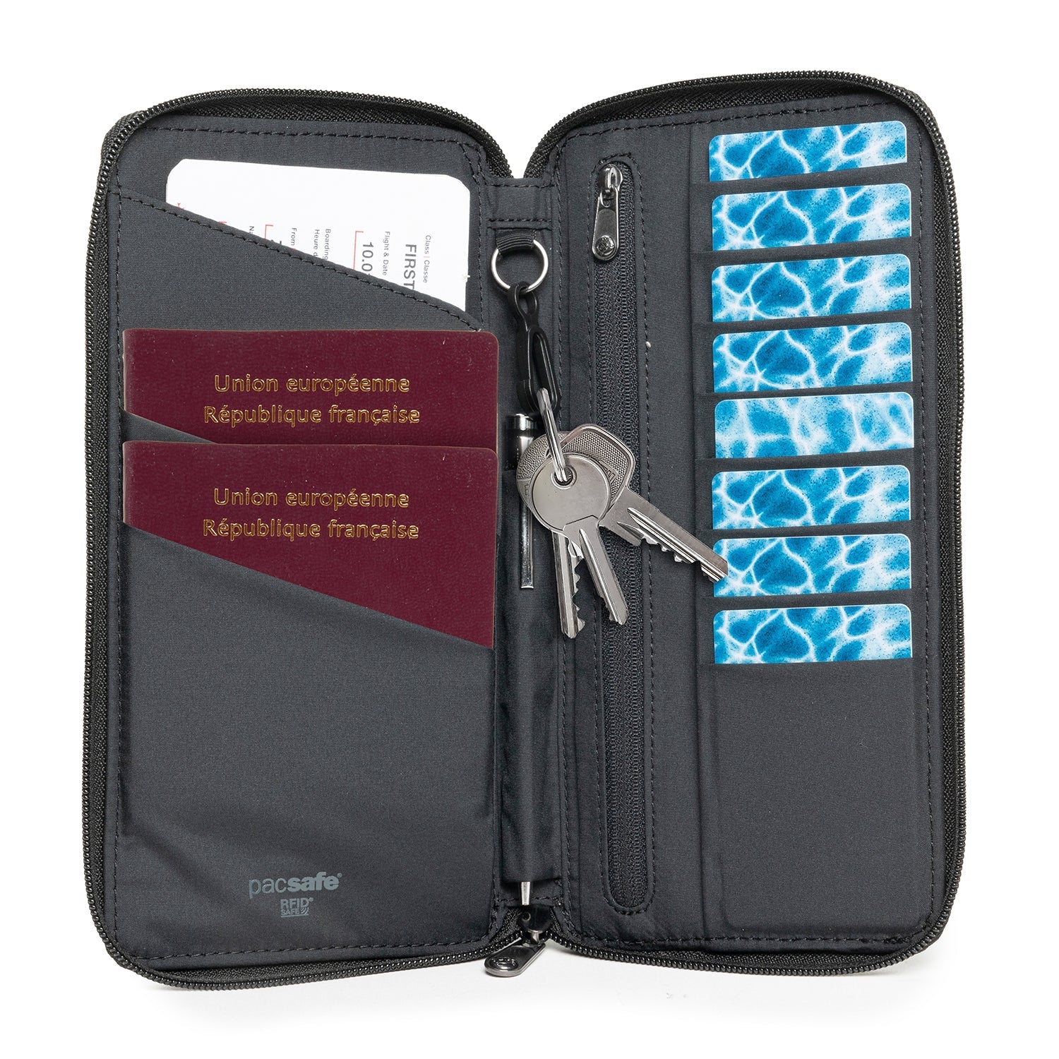 pacsafe-rfidsafe-rfid-reise-geldb-rse-f-r-2-p-sse-schwarz-recycled image 2